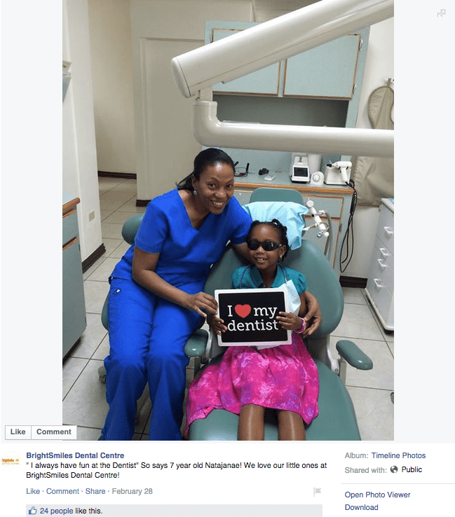 social media signs for dental offices