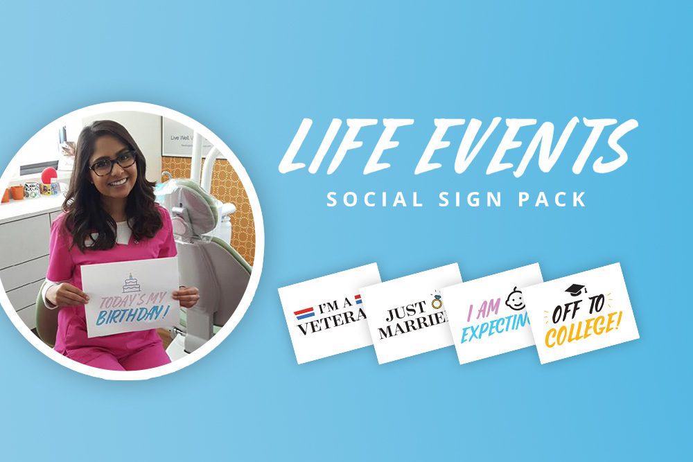 Life events social sign download pack