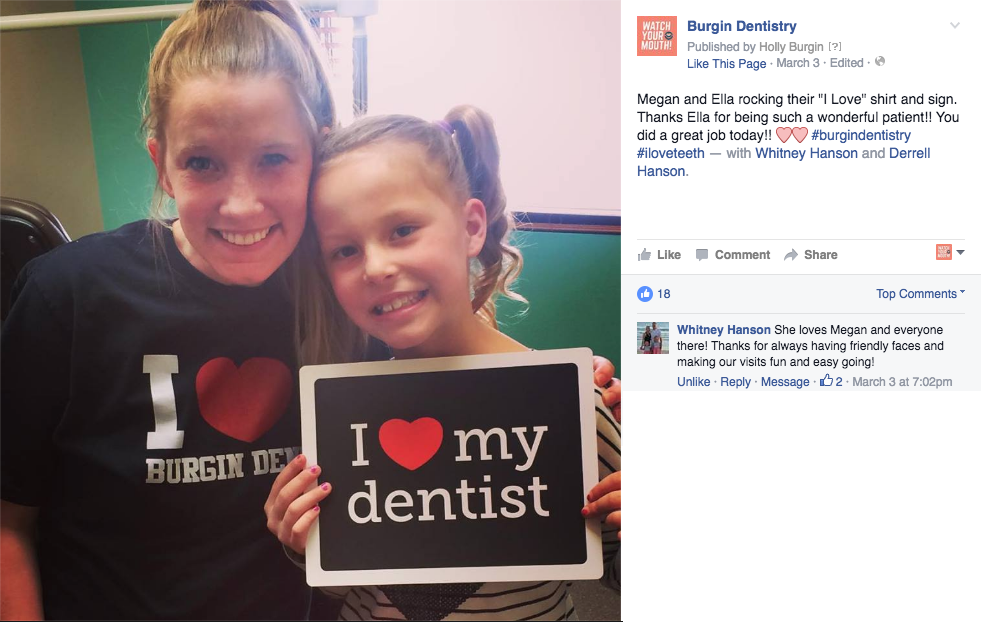 social media signs for dentists