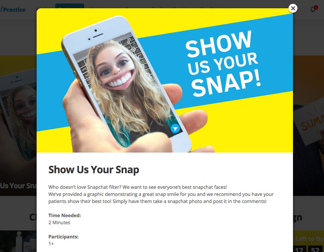 snapchat marketing for dentists