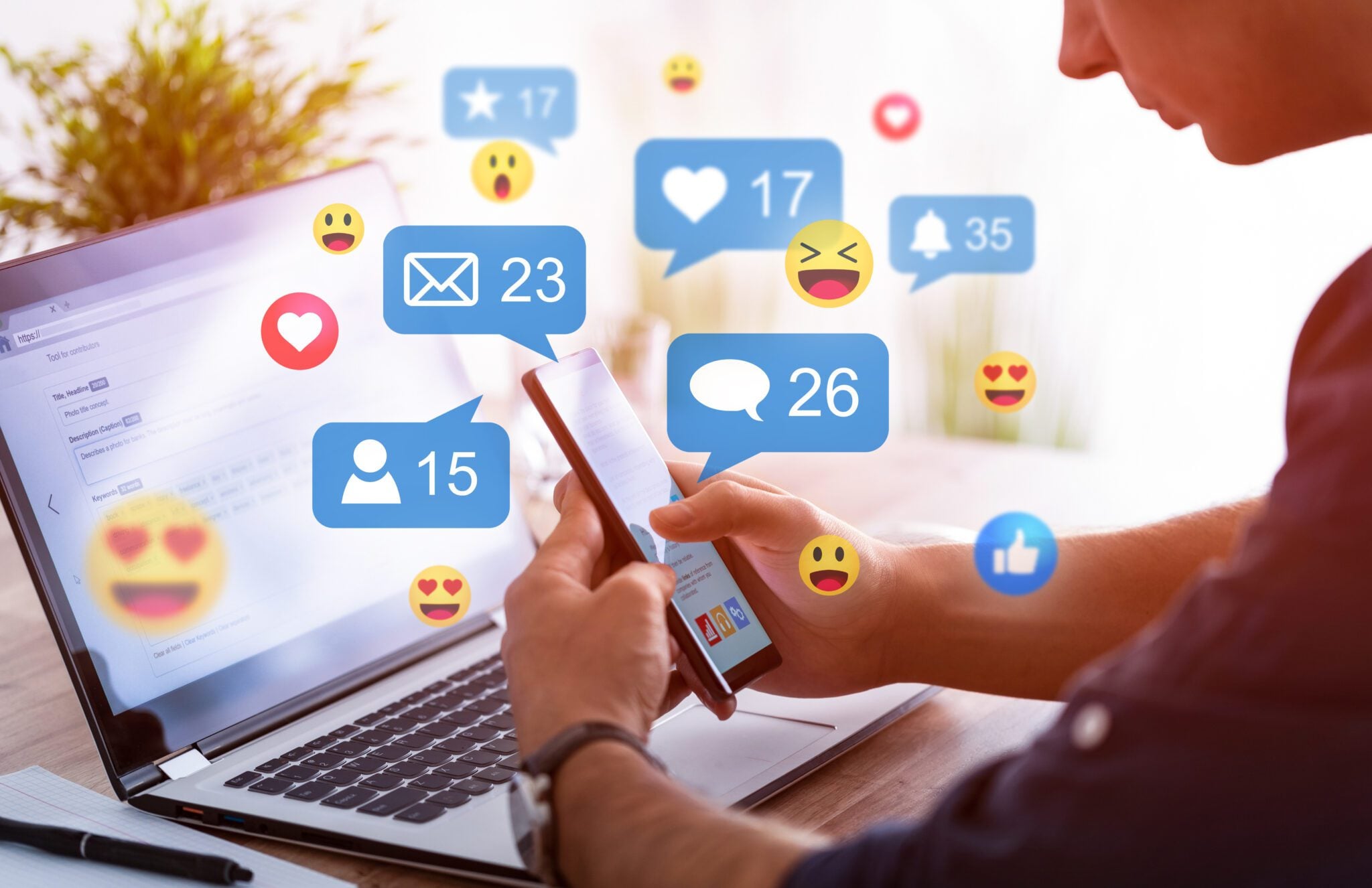 dentist managing his social media