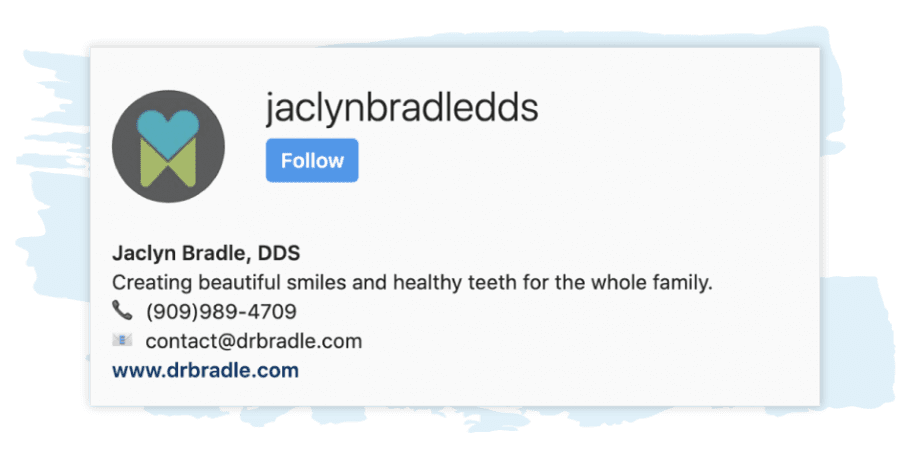 Instagram Marketing for Dentists: The Complete Guide - instagram marketing for dentists,dental instagram marketing,instagram for dentists - My Social Practice - Helping dental practices find new patients This is a dentist's instagram bio