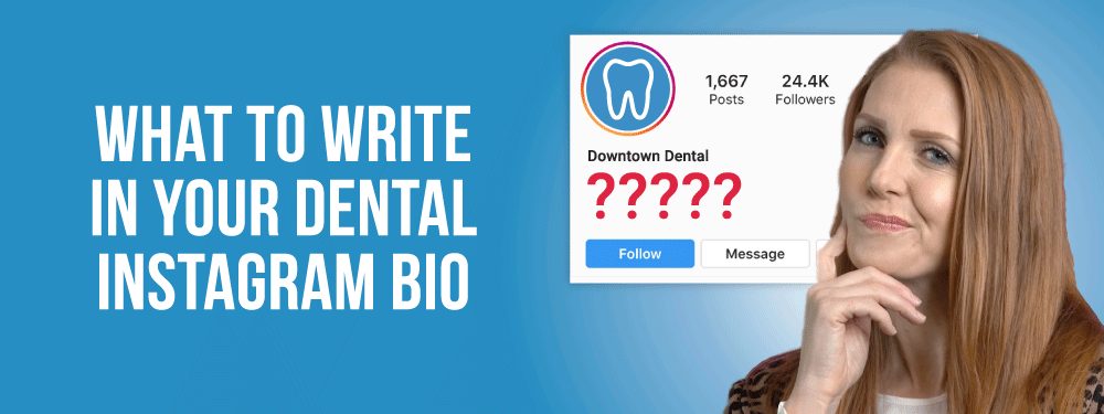 dentist instagram marketing bio