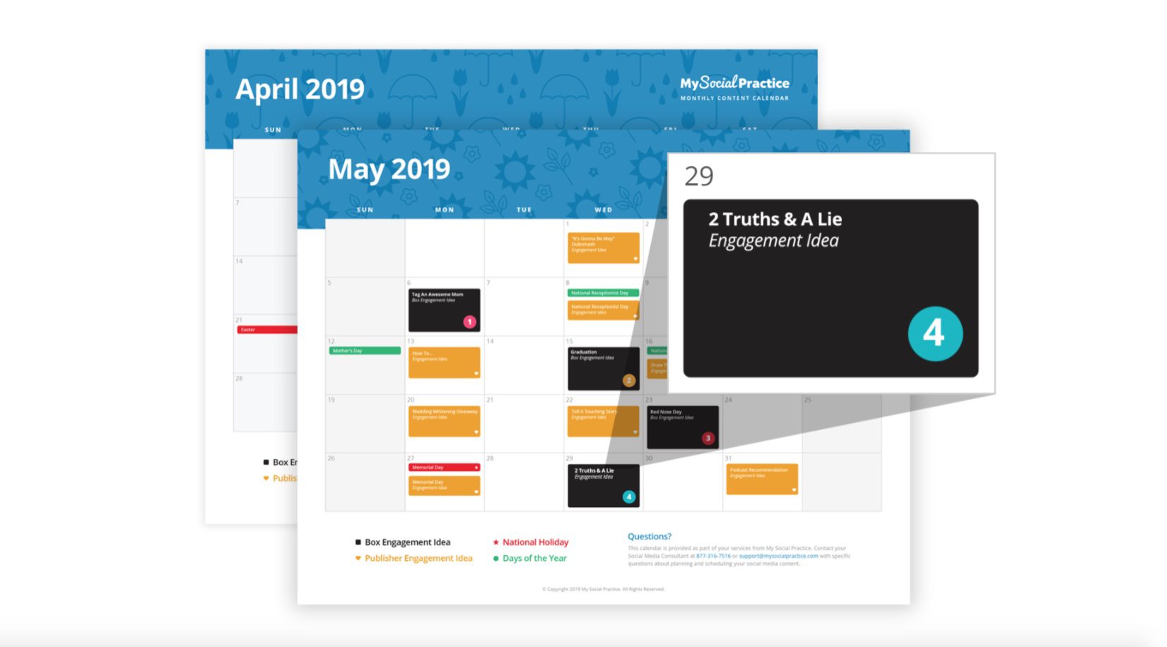 social media content calendar