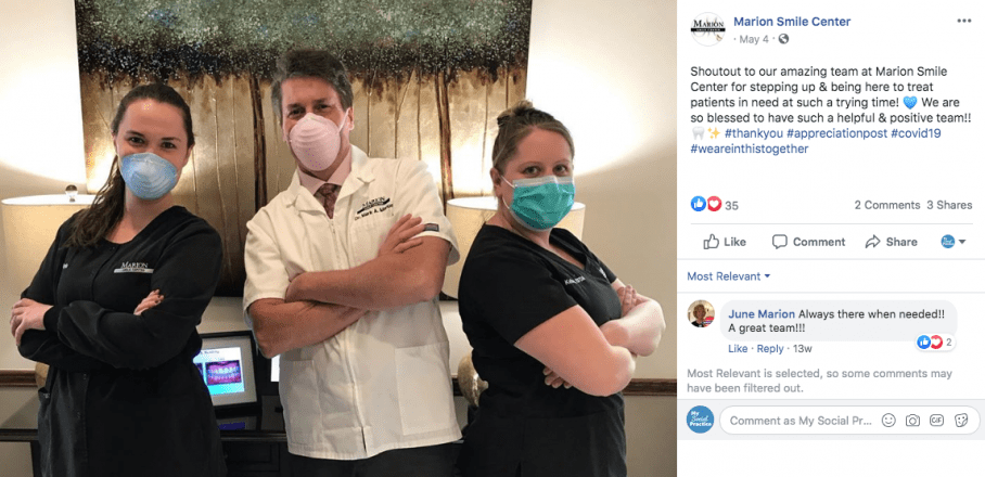 facebook post ideas for dentists