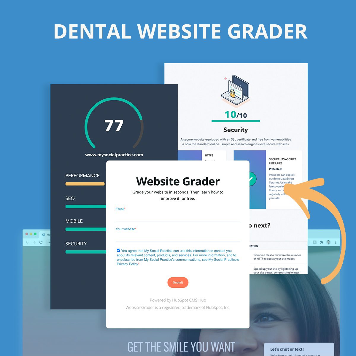 SEO for dentists, dental website grader