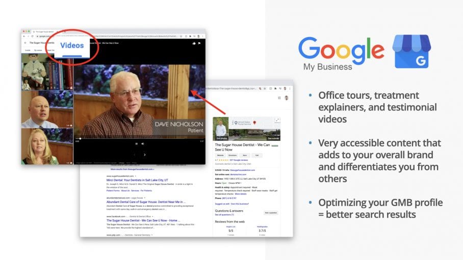 dental marketing video ideas for Google