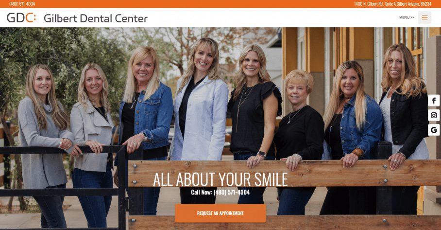 best dental website designs_Gilbert Dental Center