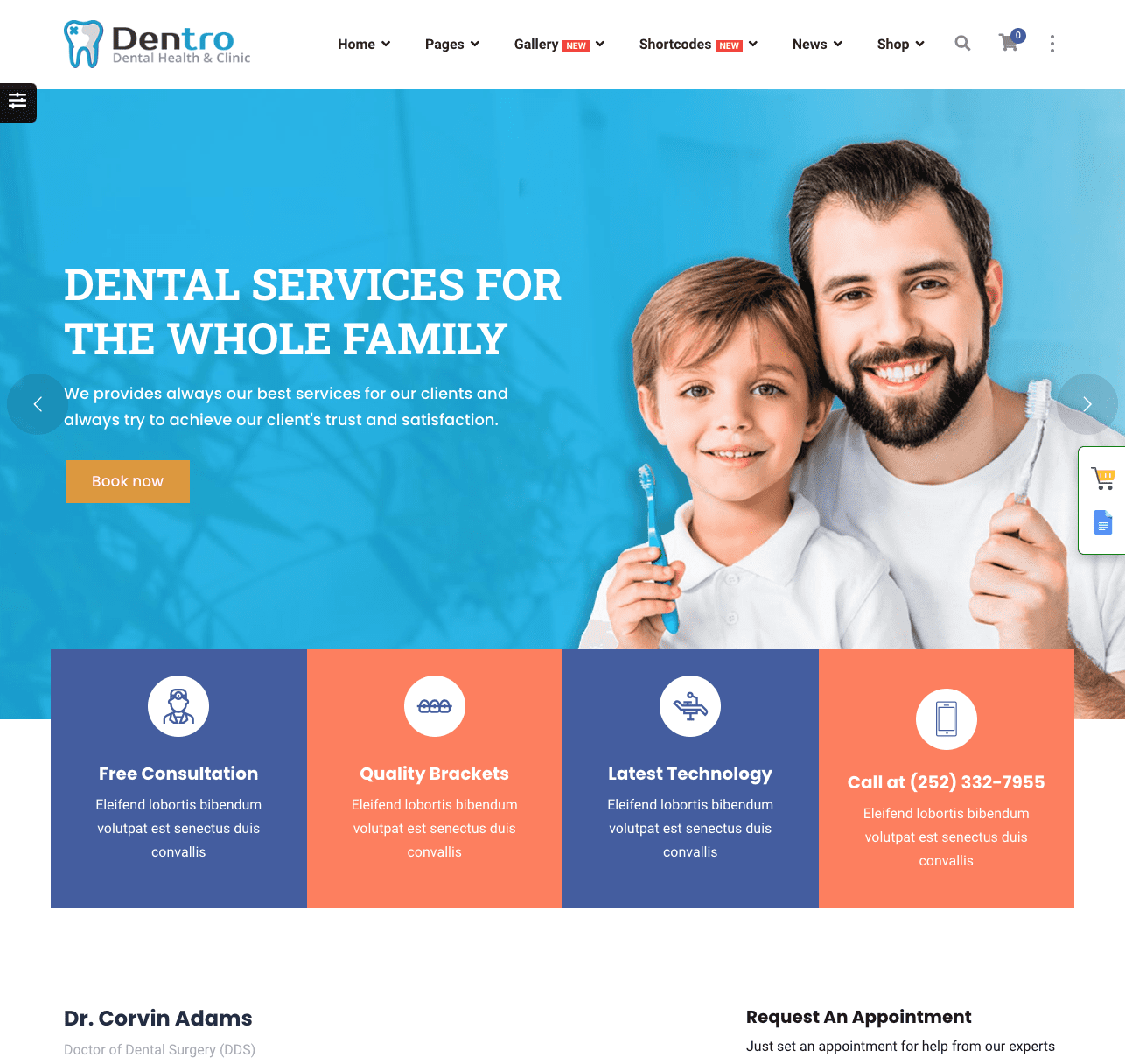 best dental websites template example 3
