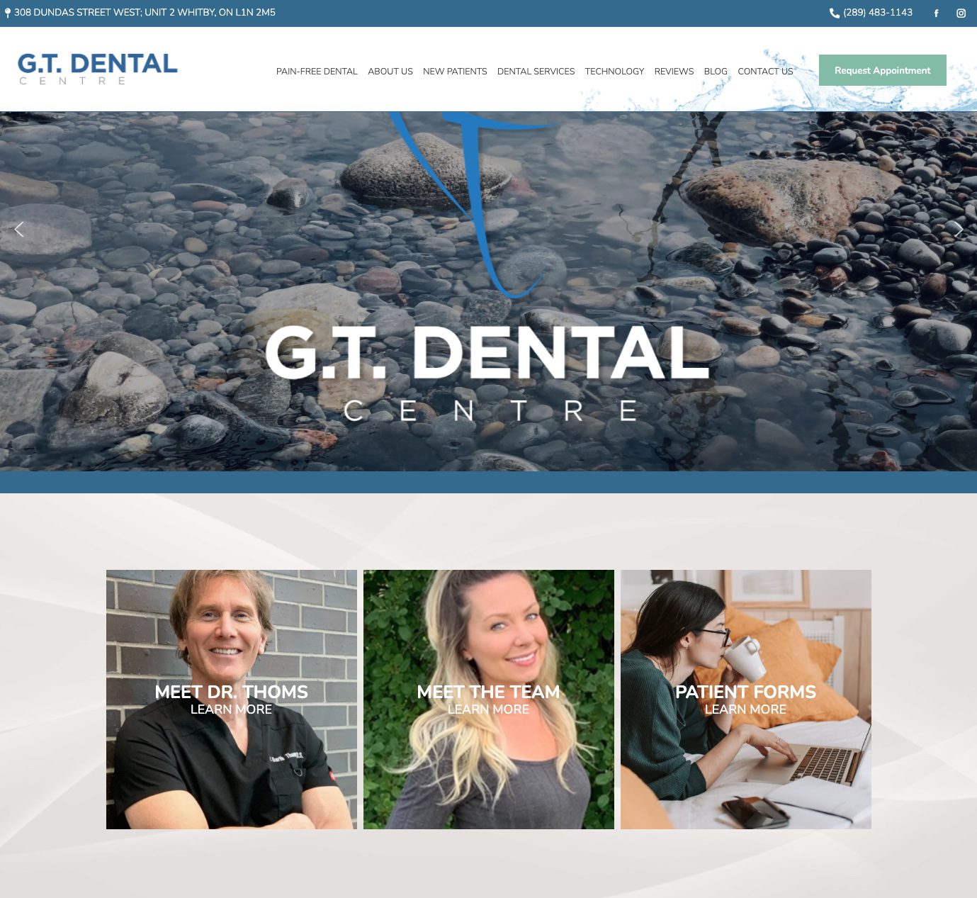 dental office websites_example G.T. Dental