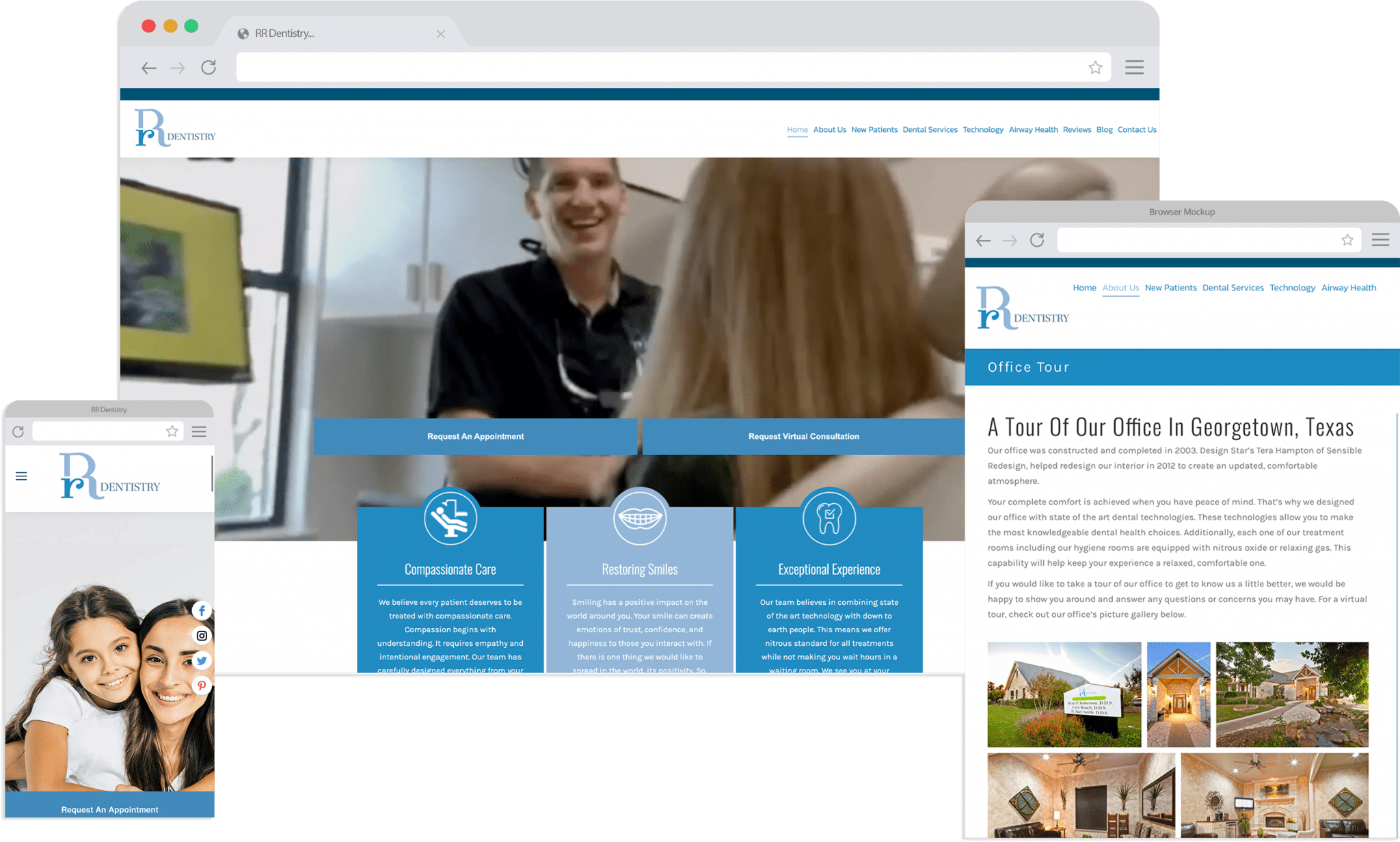 website design for dental practices