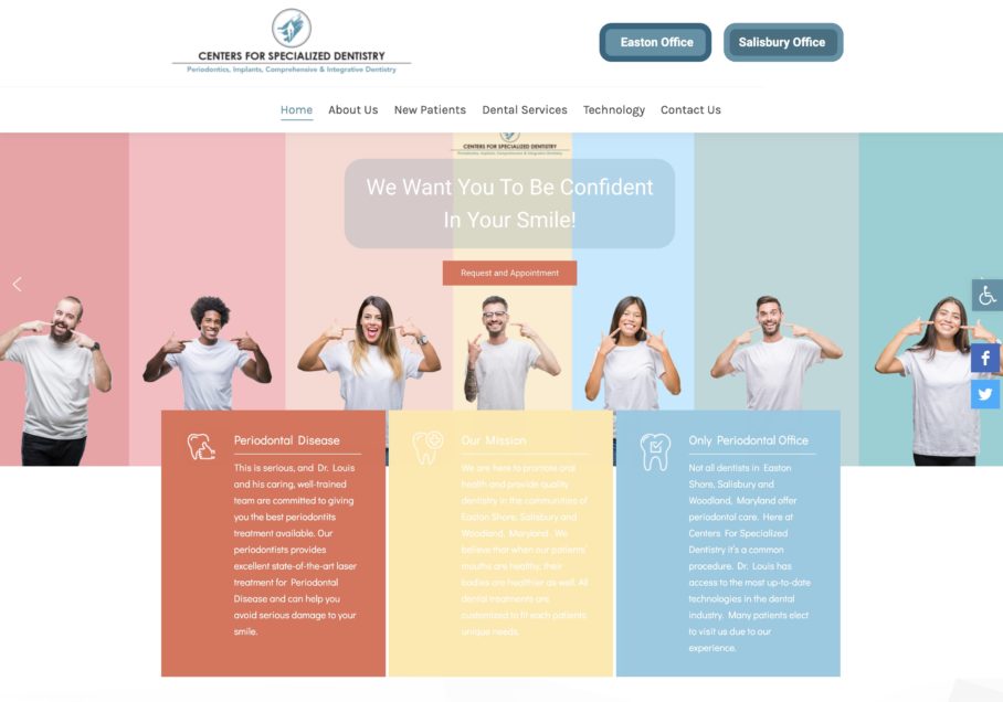 Centers For Specialized Dentistry | Best Dental Websites by My Social Practice