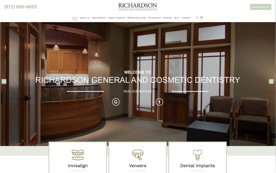 Richardson General and Cosmetic Dentistry | Best Dental Website by My Social Practice