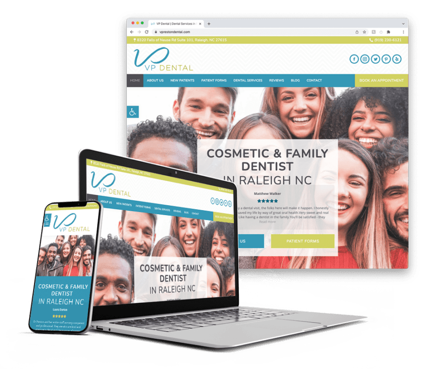 dental website design case study_My Social Practice