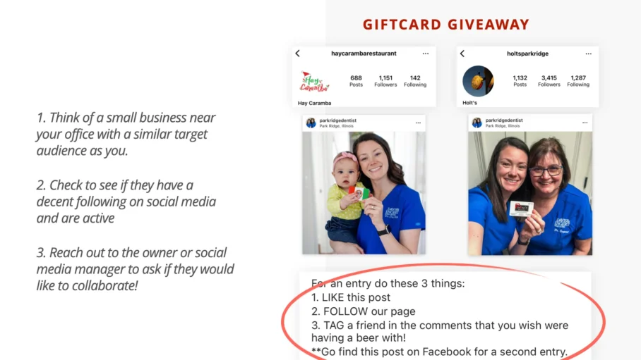 marketing for dentists _ Giftcard giveaway