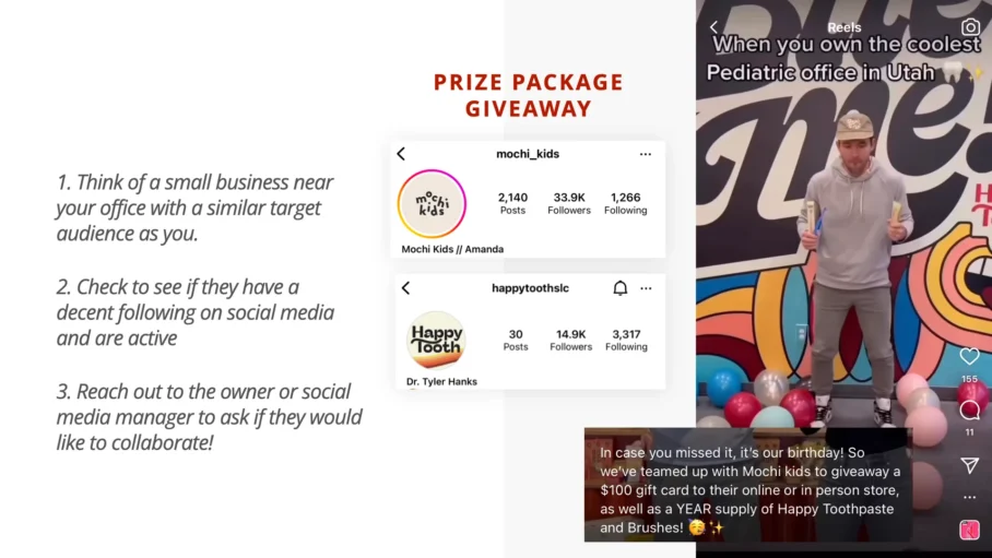marketing for dentists - prize give-a-way