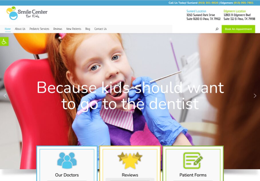pediatric dentist website_smiles center for kids