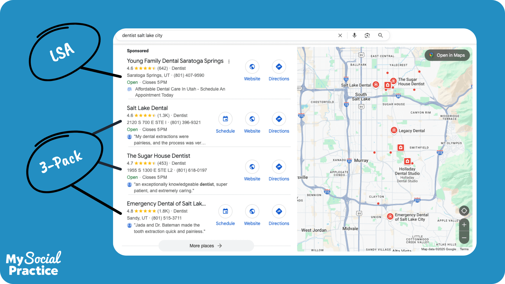Google Local Pack for Dentists: How to Dominate the 3-Pack and Attract More Patients - Google Local Pack for dentists - My Social Practice - Social Media Marketing for Dental & Dental Specialty Practices My Social Practice - Social Media Marketing for Dental & Dental Specialty Practices - Google Local Pack for dentists