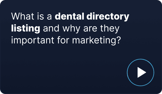 What is a dental directory listing and why are they important for marketing